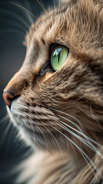 Enigmatic Cat: Elegant for Feline Lovers, cat, Animal, portrait, pet, close-up HD phone wallpaper