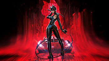 Catwoman Poses With The Batmobile, catwoman, superheroes, artwork, digital-art, art HD wallpaper