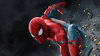 Spider Man Action, spiderman, superheroes, artwork, digital-art, art, artstation HD wallpaper