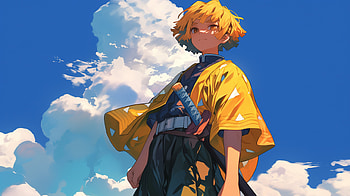Zenitsu Agatsuma: Skyward Gaze, Anime, Demon Slayer: Kimetsu no Yaiba, Zenitsu Agatsuma HD wallpaper