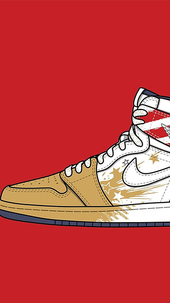 Jordan 1, Painting Background HD phone wallpaper