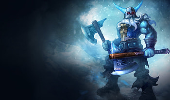 Olaf - The Berserker, video game, the berserker, splash, league of legends, olaf splash, warrior, olaf HD wallpaper