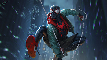 Spiderman Miles, spiderman, superheroes, artwork, digital-art, art, artstation HD wallpaper
