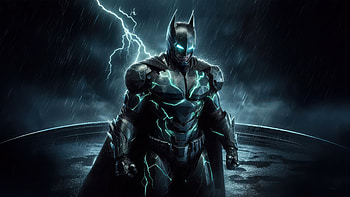 Batman Electrifying Power, batman, superheroes, artwork, digital-art, art, ai, deviantart HD wallpaper