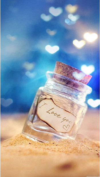 Message in a Bottle, Love symbol, Heartfelt message, Cute HD phone wallpaper