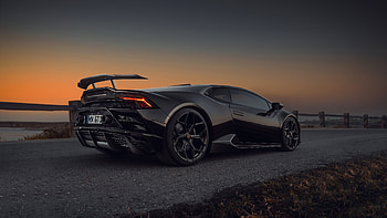 Lamborghini Huracan, Headlights and rear view, Stunning appearance, High-resolution HD wallpaper