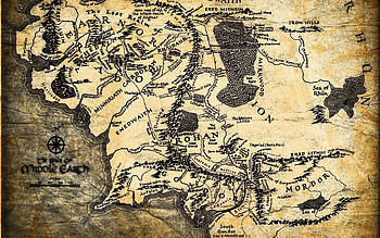 Lord of the Rings Map HD wallpaper