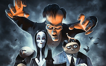 Addams Family , Iconic characters, Spooky atmosphere, Animated films HD wallpaper