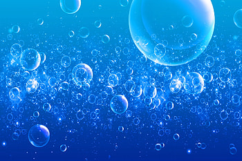 Bubbles Galore, Abstract, hop, Bubbles, Layers, Blue HD wallpaper