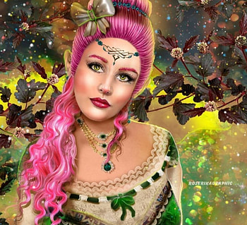 Vertfluo, lady, abstract, fantasy, art HD wallpaper