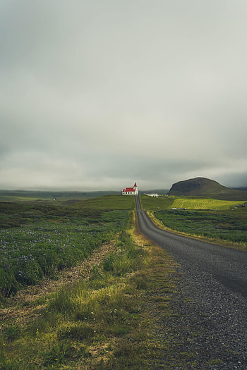 Nature, Grass, Lock, Building, Road, Field, Hill HD phone wallpaper