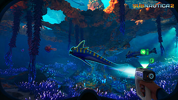 Subnautica 2 — Bioluminescent Abyss, Video Game, Shark HD wallpaper