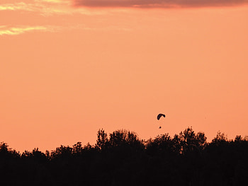 Silhouette Of A Glider, Silhouettes, graphy, Sunset, Nature, Glider, Sky HD wallpaper