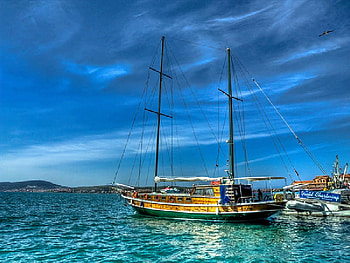 for aegean tour, sea, boat, aegean, turkey HD wallpaper