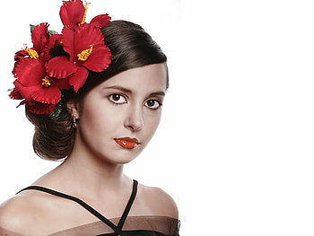 Flowers in their hair, sweet, pretty, flowers, romantic, she, woman, female HD wallpaper