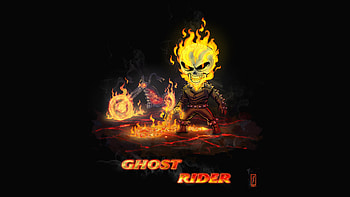 Ghost Rider Chibi Artwork, ghost-rider, superheroes, artwork, digital-art, artist, artstation HD wallpaper