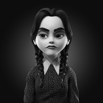 Wednesday Addams, Artistic tribute, Fan-created artwork, Captivating illustrations HD phone wallpaper