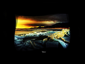 Digital Beach, black, pattern shape, beach HD wallpaper