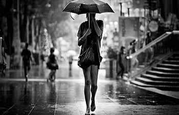 Rainy Day, Rainy, Girl, Rain, Drops HD wallpaper