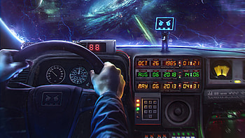 Back To The Future Delorean Interior Time Machine , back-to-the-future, movies, delorean HD wallpaper
