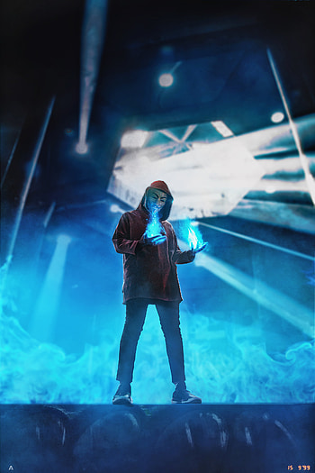 Magic, Fire, Smoke, Miscellanea, Miscellaneous, Mask, Human, Person HD phone wallpaper