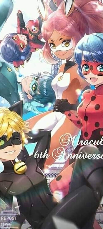 Miraculous heroes, art, hair HD phone wallpaper