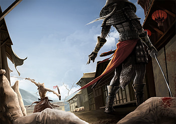 mountain vallley, abstarct, showdown, fight, 3d HD wallpaper