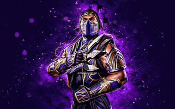 Rain, , violet neon lights, Mortal Kombat Mobile, fighting games, MK Mobile, creative, Mortal Kombat, Rain Mortal Kombat HD wallpaper