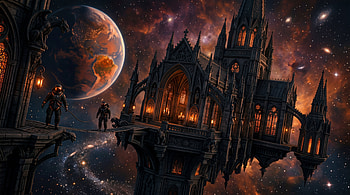 Voidborne Cathedral — Cosmic Gothic, Castle HD wallpaper