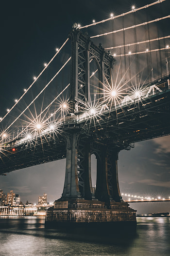 Cities, Rivers, Architecture, City, Lights, Lanterns, Bridge, Construction, Support HD phone wallpaper
