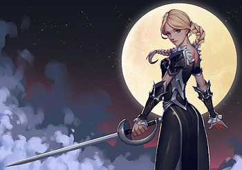 Anime Moon Girl , anime-girl, anime, artist, artwork, digital-art HD wallpaper