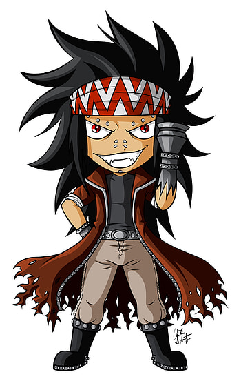Gajeel Redfox, Iron dragon slayer, Anime badass, Fiery determination HD phone wallpaper