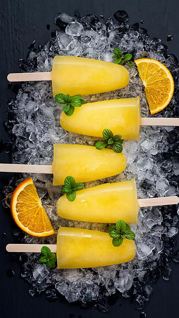 Orange, icecream, ingredient, fruit, ice HD phone wallpaper
