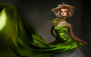 Sexy Green, fashion, model, green, woman HD wallpaper