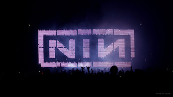 Preview nine inch nails, concert, name, fan, silhouettes HD wallpaper