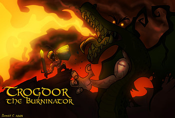 Trogdor the Burninator, homestar runner, homestar, burninator, strong bad, trogdor HD wallpaper