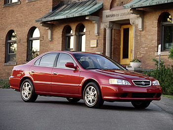 Grass, Acura, Cars, Building, Asphalt, Side View, Style, Akura, Tl, 1999 HD wallpaper