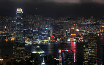 mid night city, night, city HD wallpaper