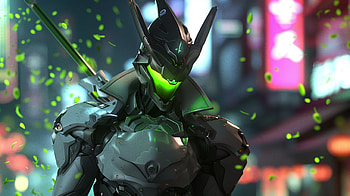 Genji's Cyberninja Vigil - Overwatch, video game, Overwatch, Genji (Overwatch) HD wallpaper