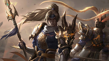 Xin Zhao Golden Chroma LoL Skin Splash Art PC, Video Game, League Of Legends, Xin Zhao (League Of Legends), Lance HD wallpaper