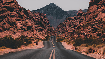 Cliff Valley Road Rocks , road, valley, rocks, nature HD wallpaper