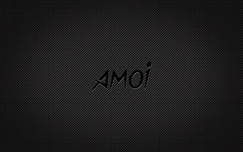 Amoi carbon logo, , grunge art, carbon background, creative, Amoi black logo, brands, Amoi logo, Amoi HD wallpaper
