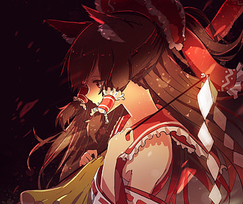 Beautiful, artwork, touhou, Reimu Hakurei HD wallpaper
