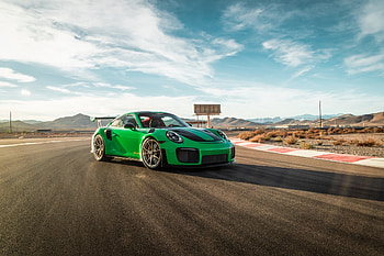 Green, on-road, Porsche 911 GT3 HD wallpaper