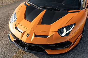 Lamborghini Aventador SVJ — Orange Fury, Car HD wallpaper