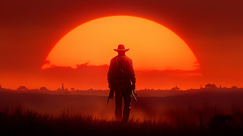 RDR2 Sunset Outlaw — Quad, Video Game, Red Dead Redemption 2, Sunset HD wallpaper