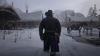 Red Dead Redemption 2 — Snowbound Outlaw ( Ultra ), video game, Red Dead Redemption 2, snow HD wallpaper