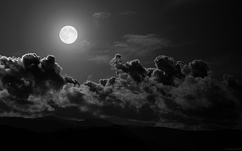 Landscape, Night, Clouds, Moon HD wallpaper