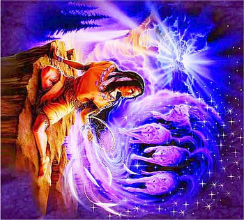 Indian Lady with Wolves, native, lady, dreams, wolves, art, nature, indian HD wallpaper