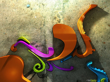 colourfull text, fantasy, 3d HD wallpaper
